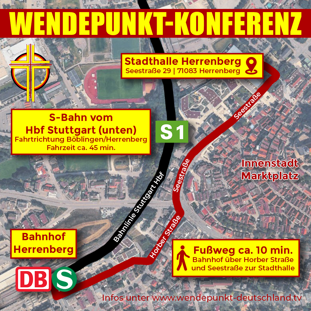 Alle Informationen zu Programm, Anfahrt und Anmeldung findest du auf www.wendepunkt-deutschland.tv
