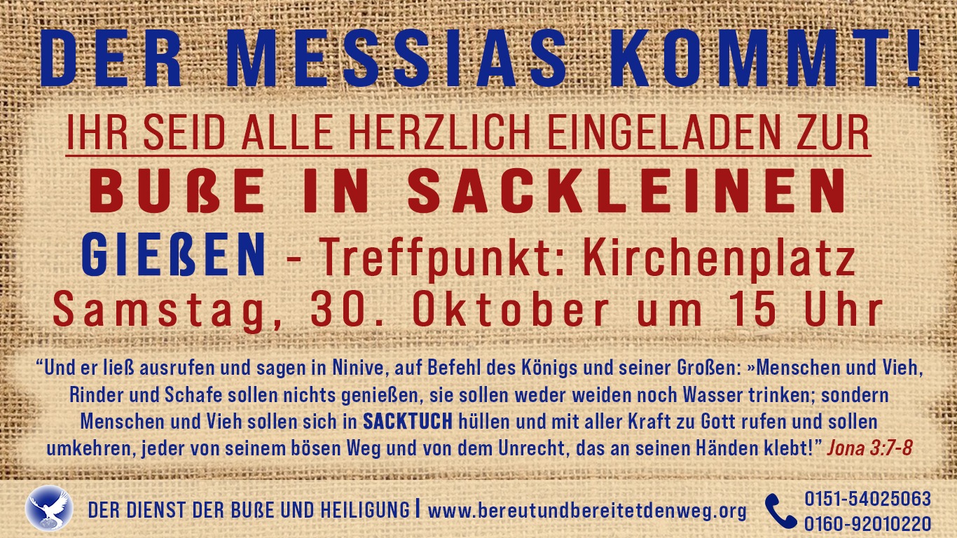 Pressemeldung - Buße und Gebet in Gießen
