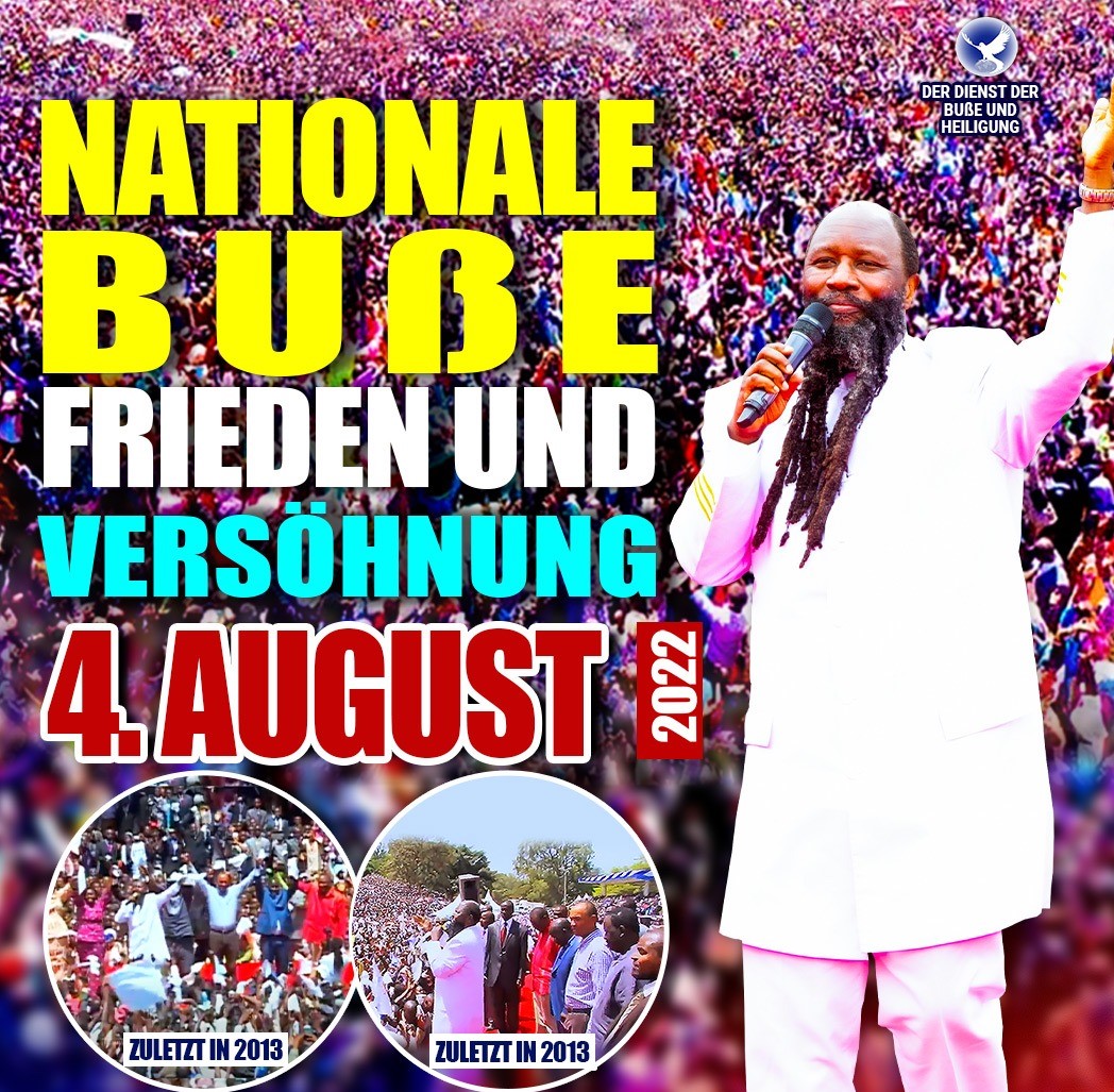 Pressemeldung Buße & Mega Heilungsgottesdienst am 04. und 05. August 2022